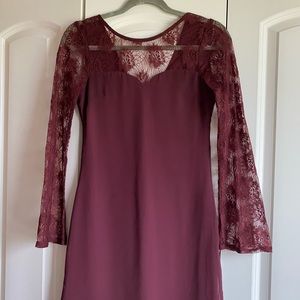 Charolette Ruse Burgundy Dress, size xs